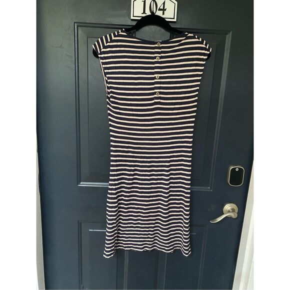 Vila Clothes Flow Dress in Major Blue/Light Pearl Striped, Size Small, Italian - Picture 7 of 11